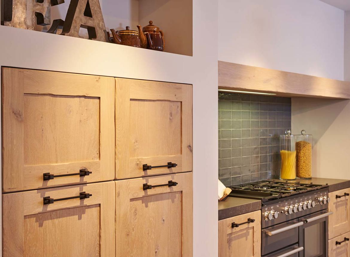 Houten keuken met spoeleiland db keukens