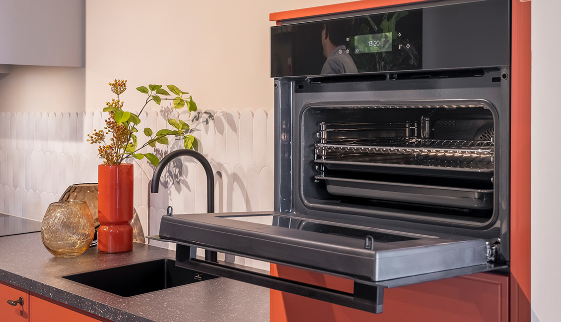 Moderne rode keuken R21 - Stijlvol, functioneel & goedkoop