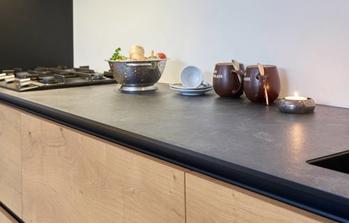 Houten rechte keuken