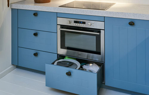 Landelijke blauwe keuken Krabbendijke, oven