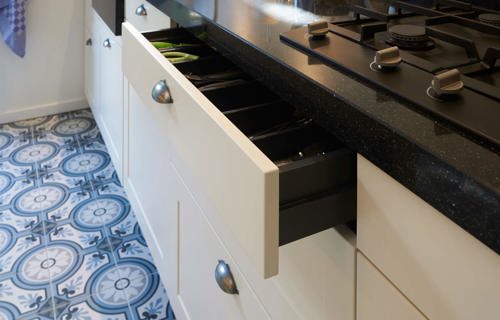 Landelijke keuken Haarlem met praktische lades