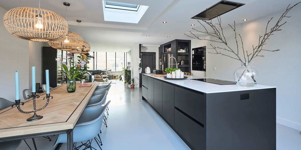 1 - Zwart witte keuken Amstelveen