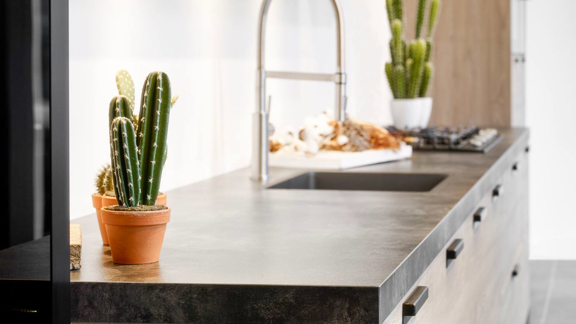 Stoere keuken met praktisch kunststof werkblad