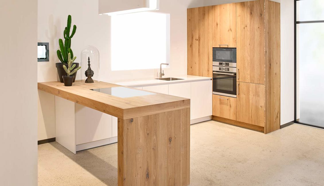 Massief eiken houten keuken 1