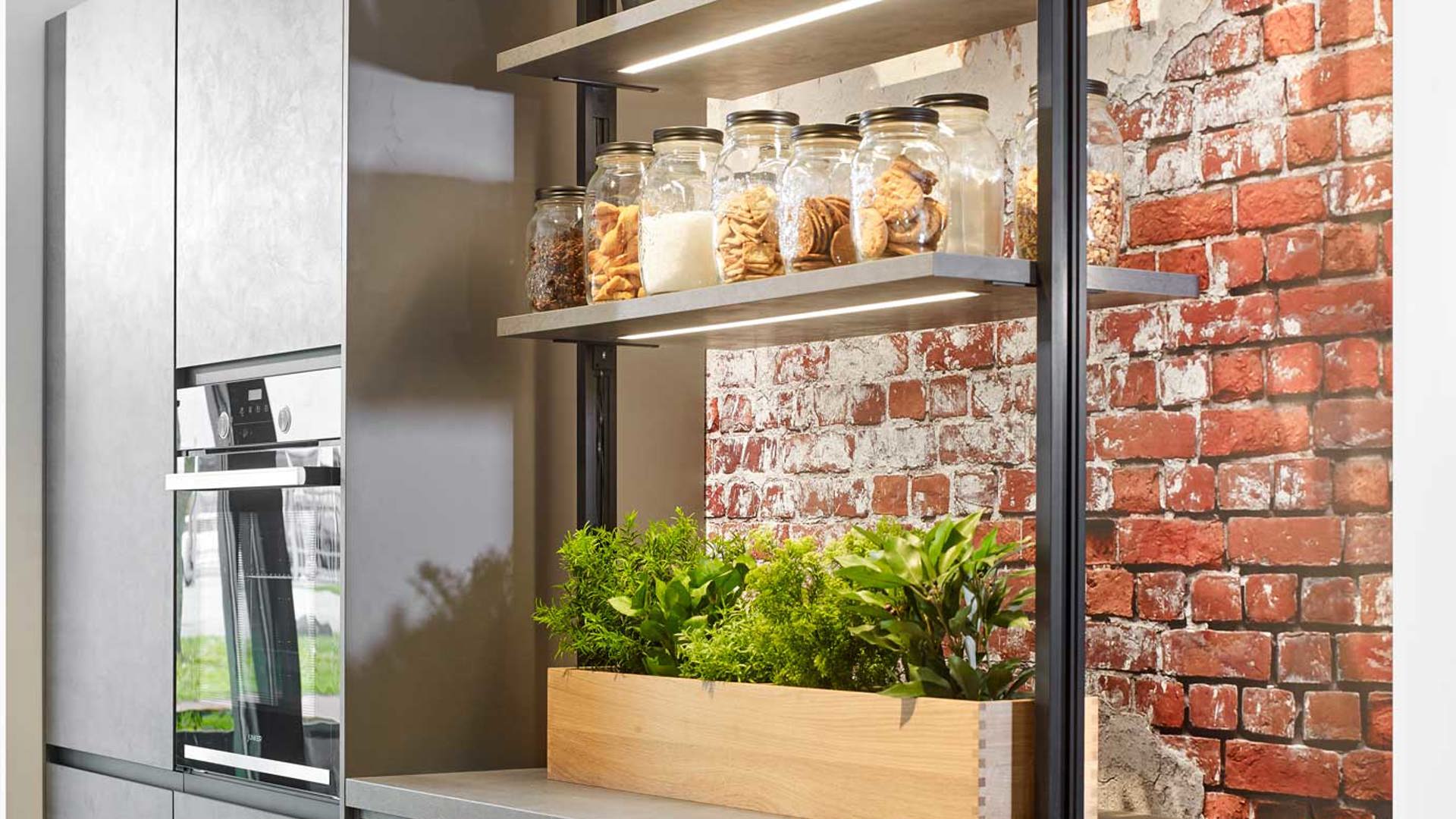 Keuken industrieel design, met moderne elementen en hoogwaardige apparatuur