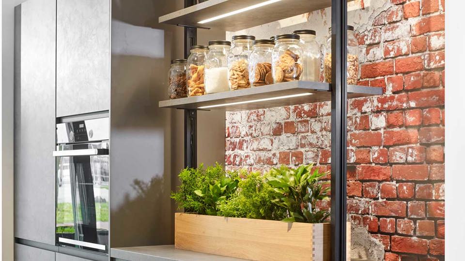 Keuken industrieel design, met moderne elementen en hoogwaardige apparatuur