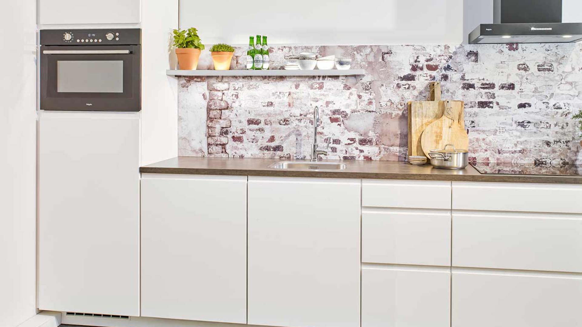 Compacte keuken zonder bovenkast