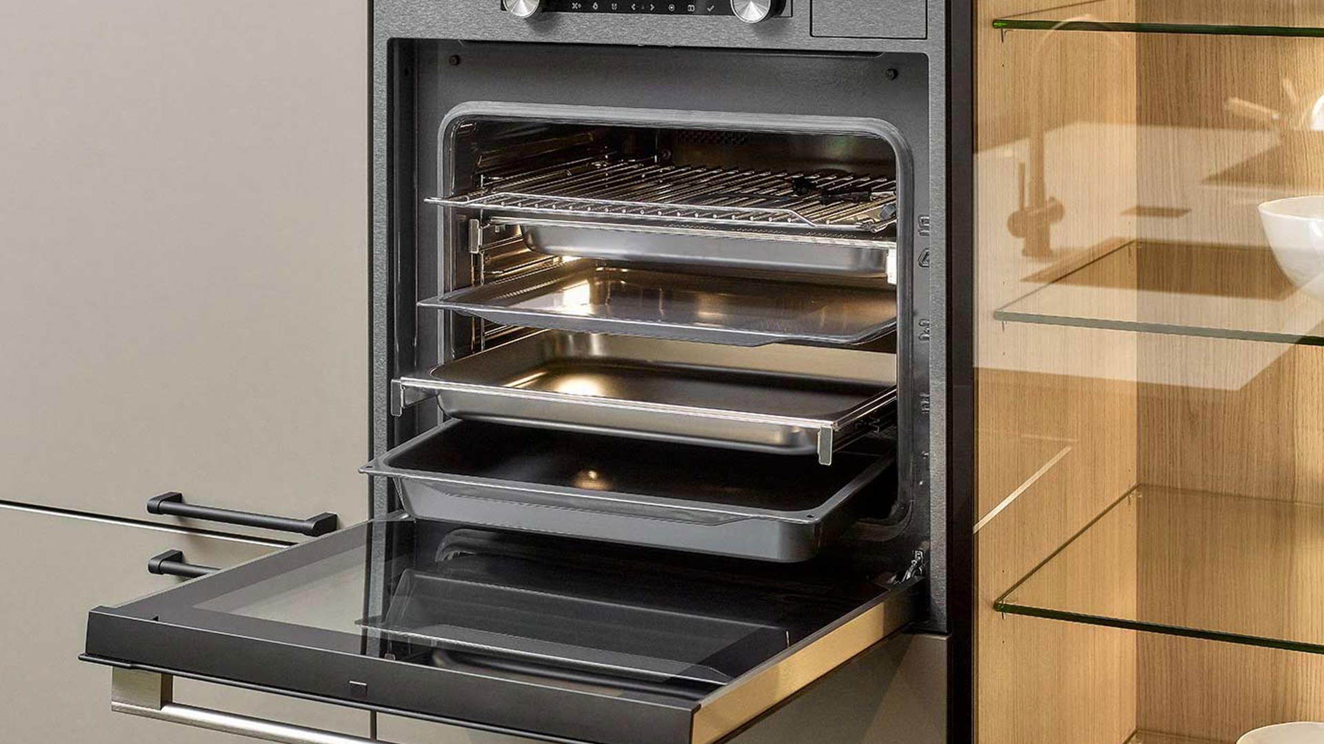 Chique keuken met eiland, combi-stoomoven