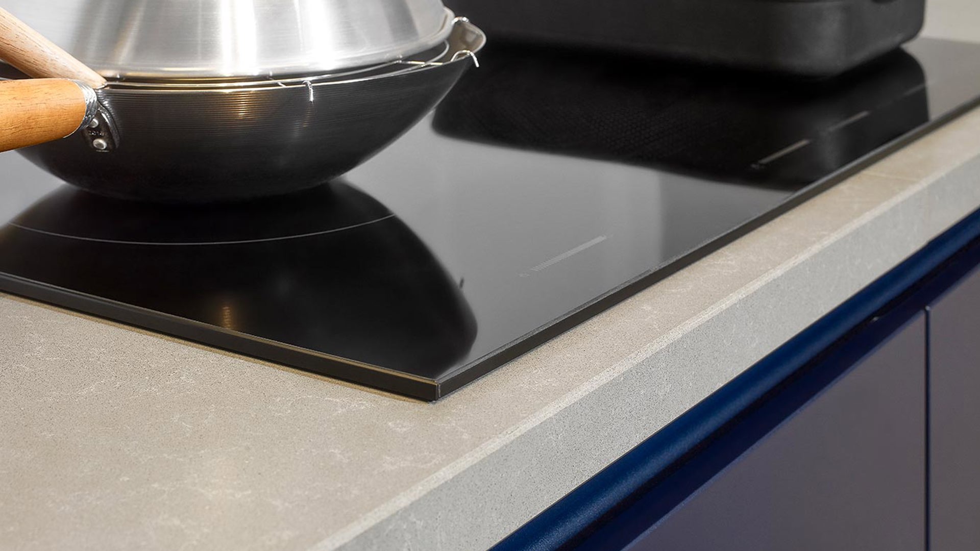 Modern landelijke keuken, inductiekookplaat