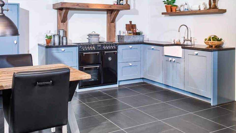 Klassiek landelijke keuken blauw