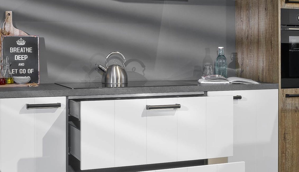 Landelijk moderne keuken, laden