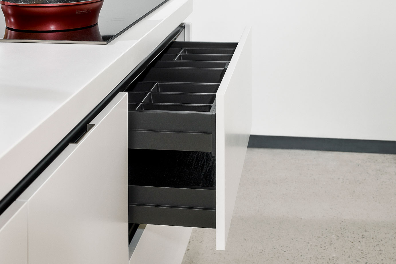 Greeploze keuken hoogglans wit