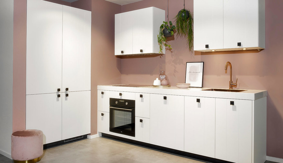 Modern landelijke keuken, wit