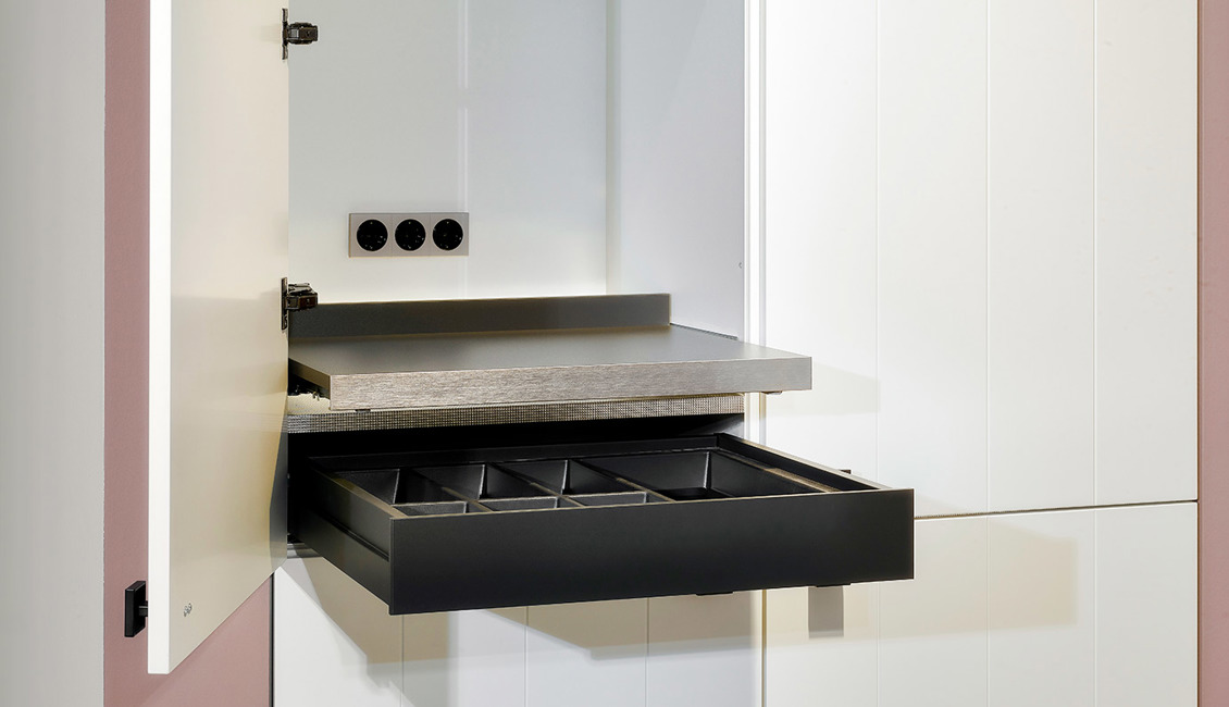 Modern landelijke keuken, besteklade
