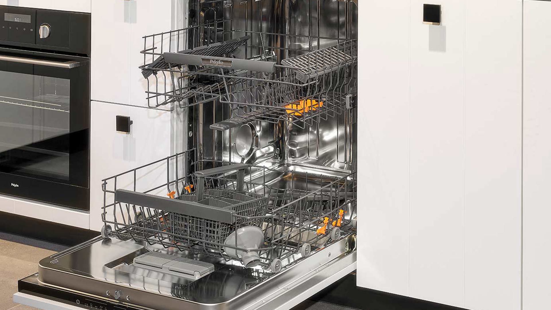 Modern landelijke keuken, vaatwasser