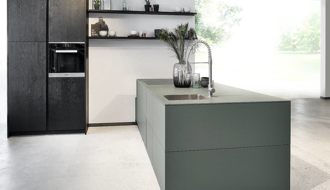 Moderne groene keuken