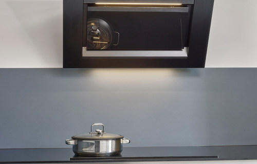 Moderne grijze keuken Nunspeet, afzuigkap