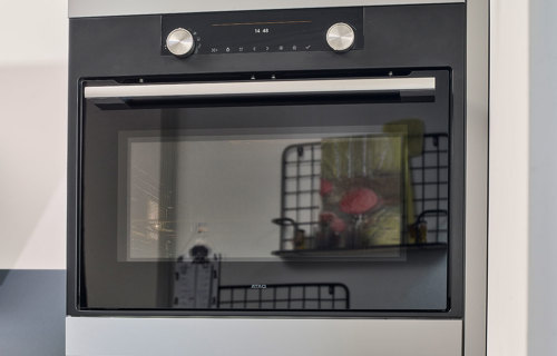 Moderne grijze keuken Nunspeet, oven