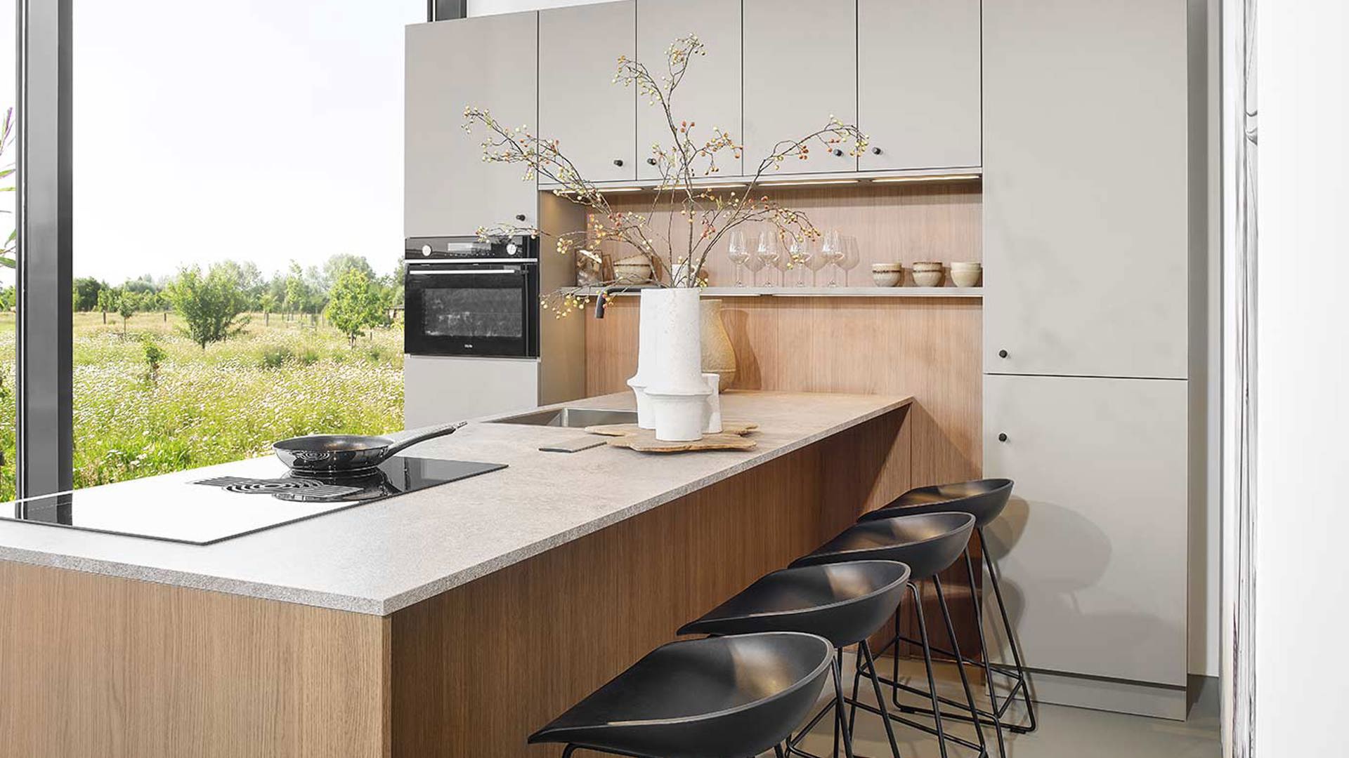 Modern-schiereiland-keuken