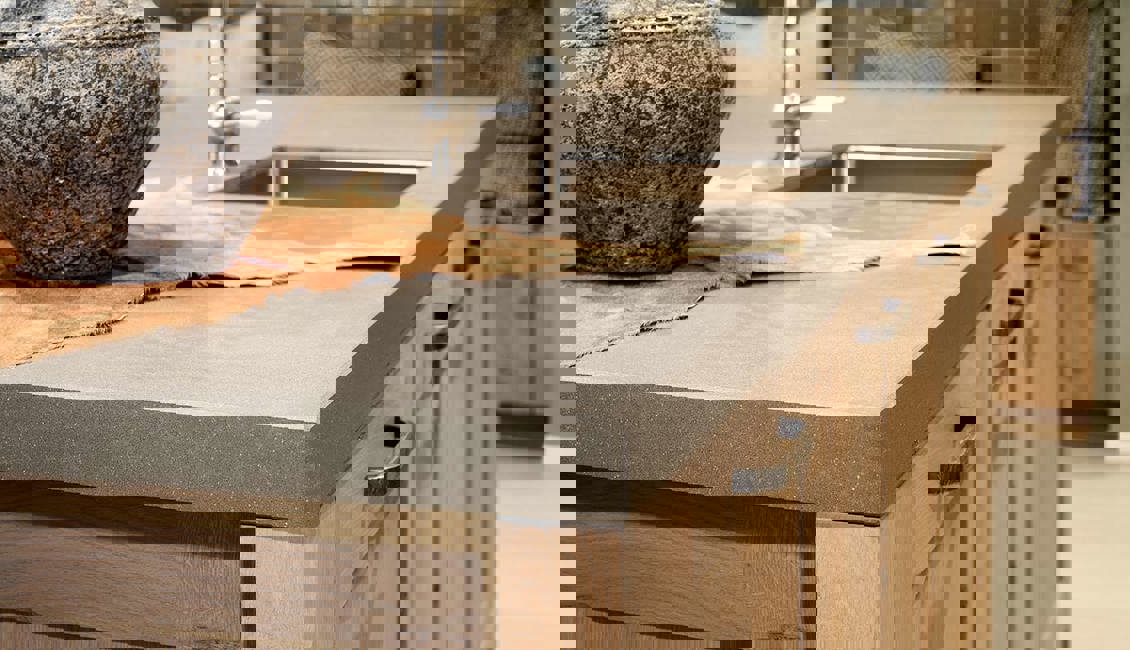 Massief eiken keuken, werkblad