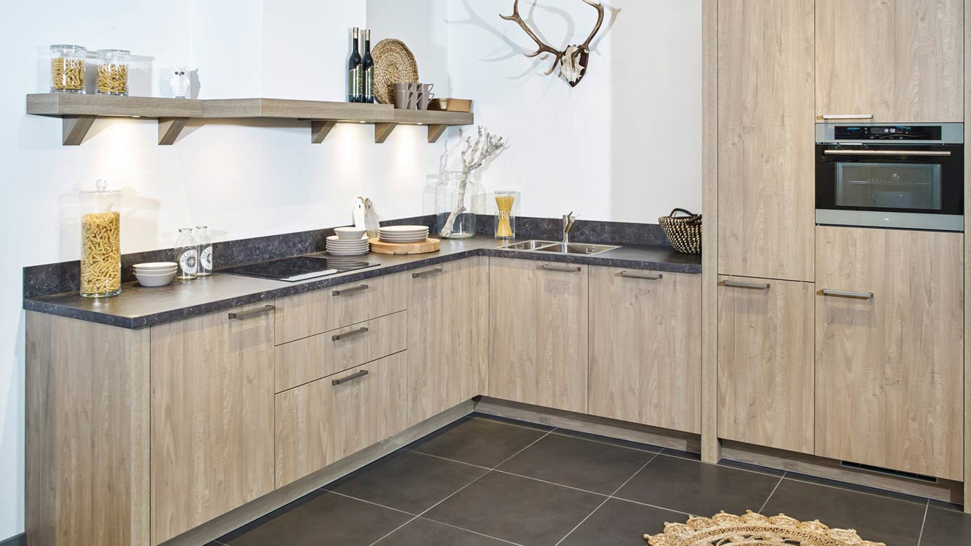 Landelijke houten keuken