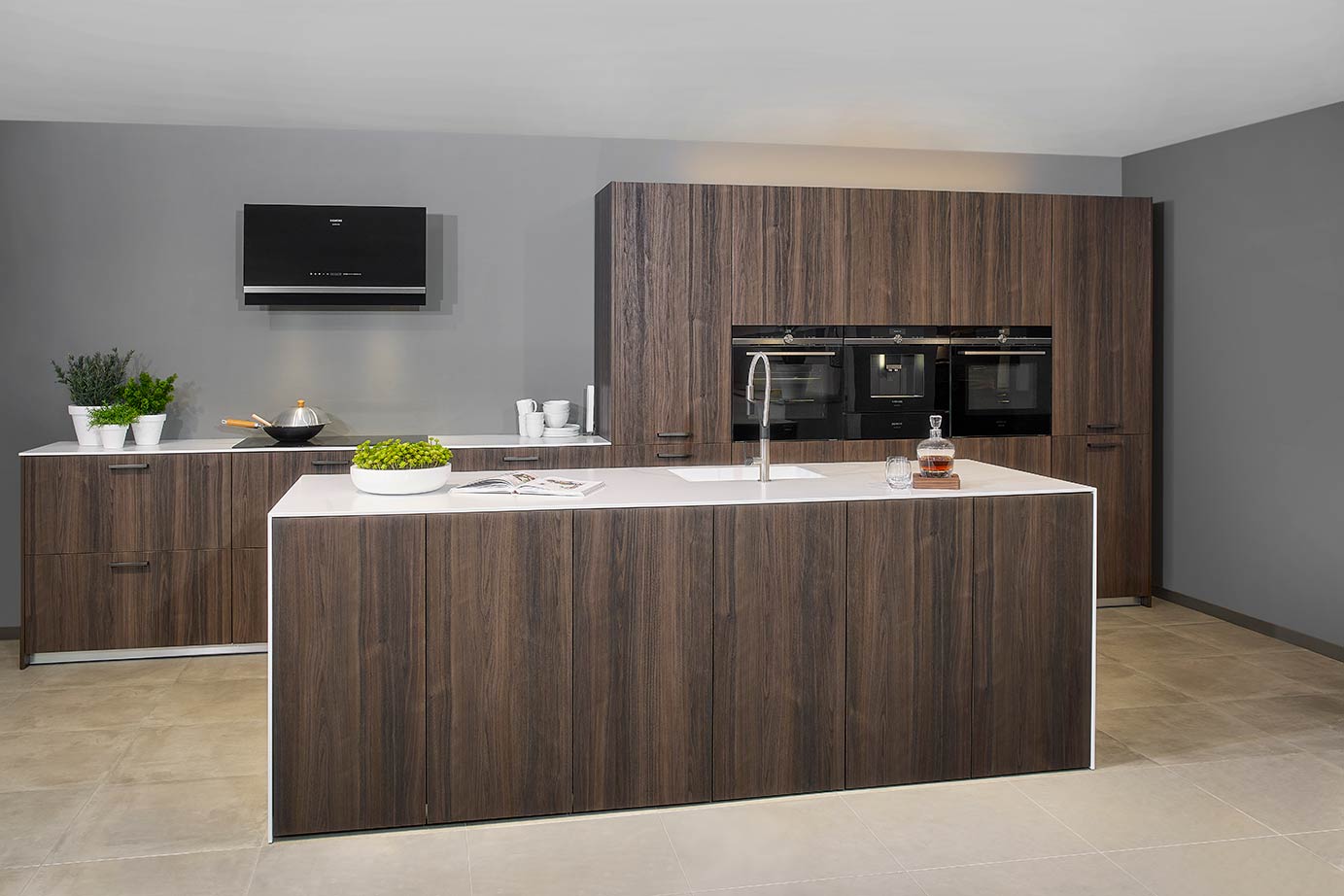 Moderne houten keuken