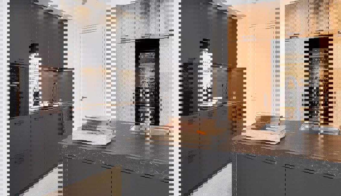 Luxe design keuken, keuken met eiland. 