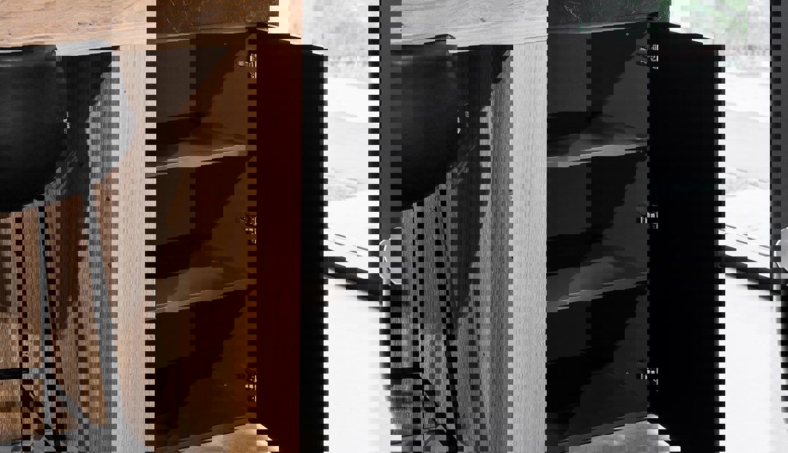 Moderne luxe keuken, kast in eiland