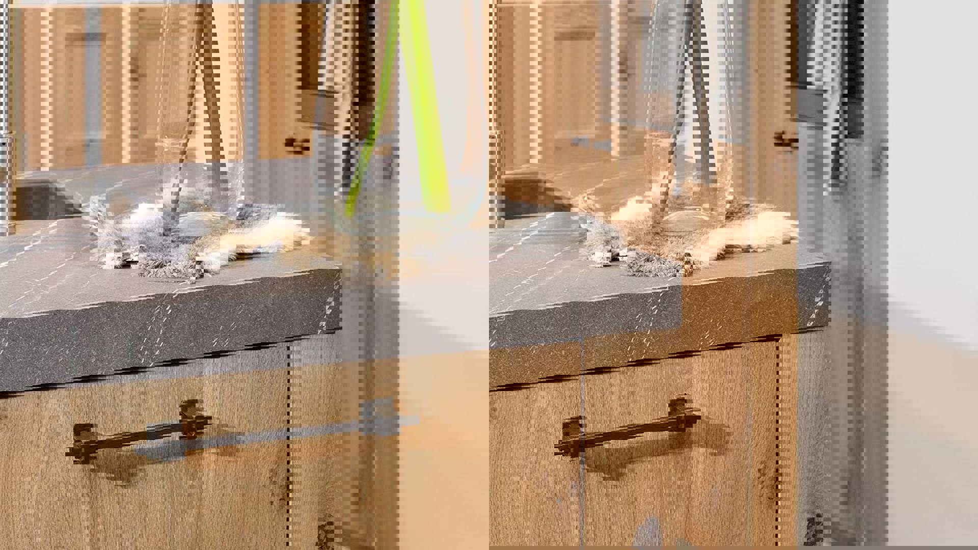 Moderne houten keuken, werkblad TopCore