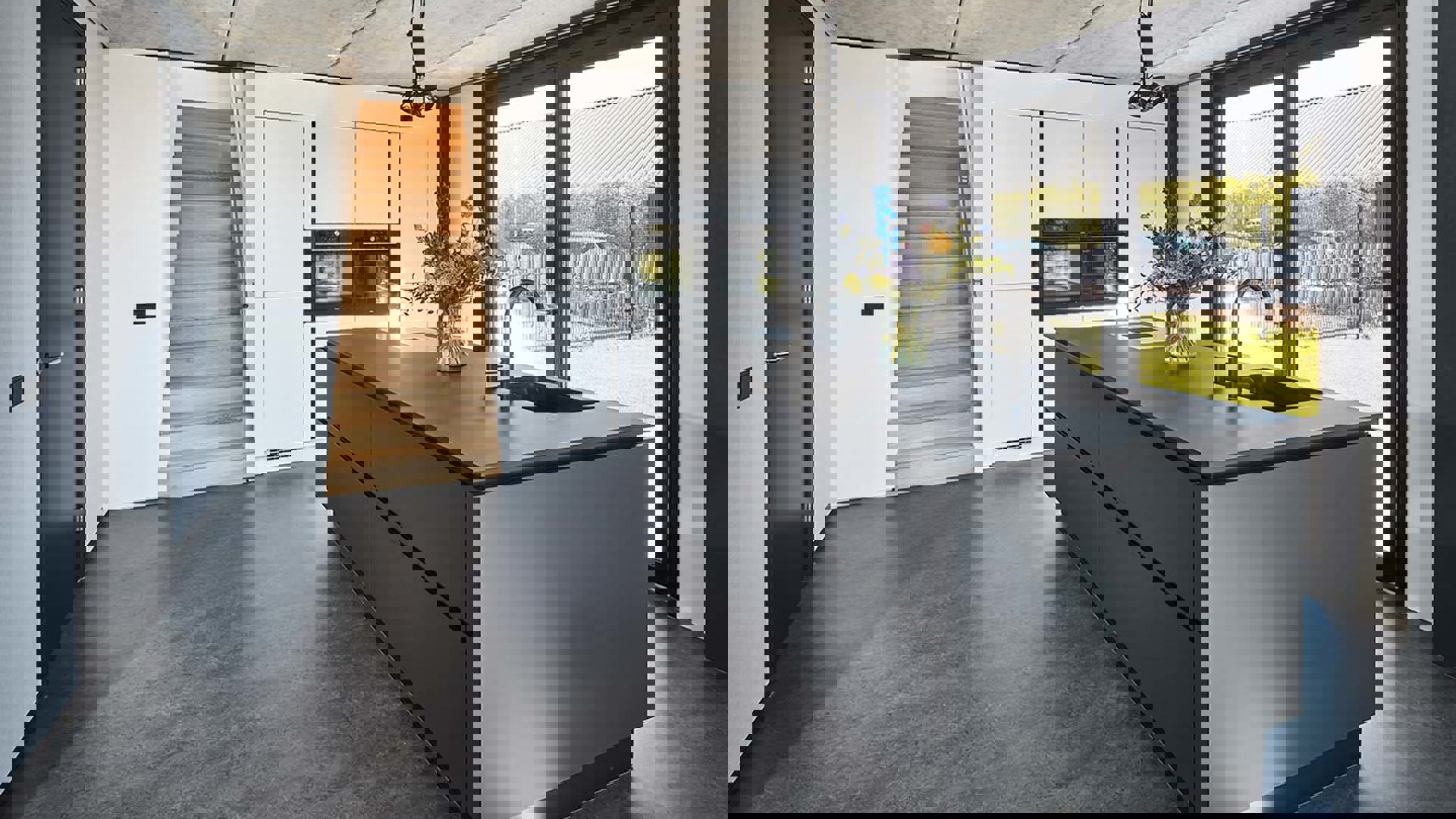 Greeploze keuken twee kleuren