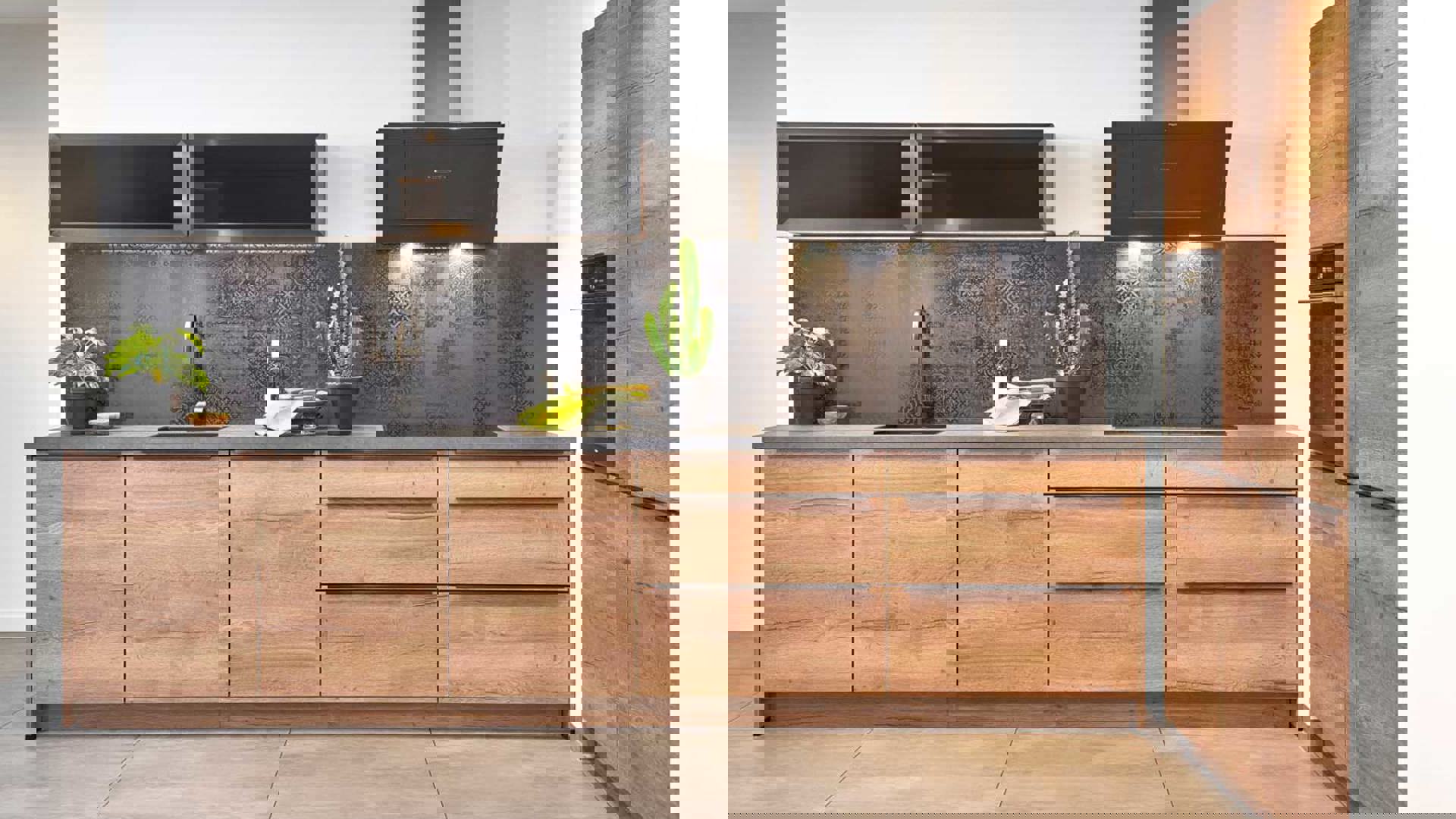 Houten-hoekkeuken