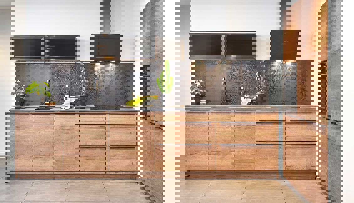 Houten-hoekkeuken