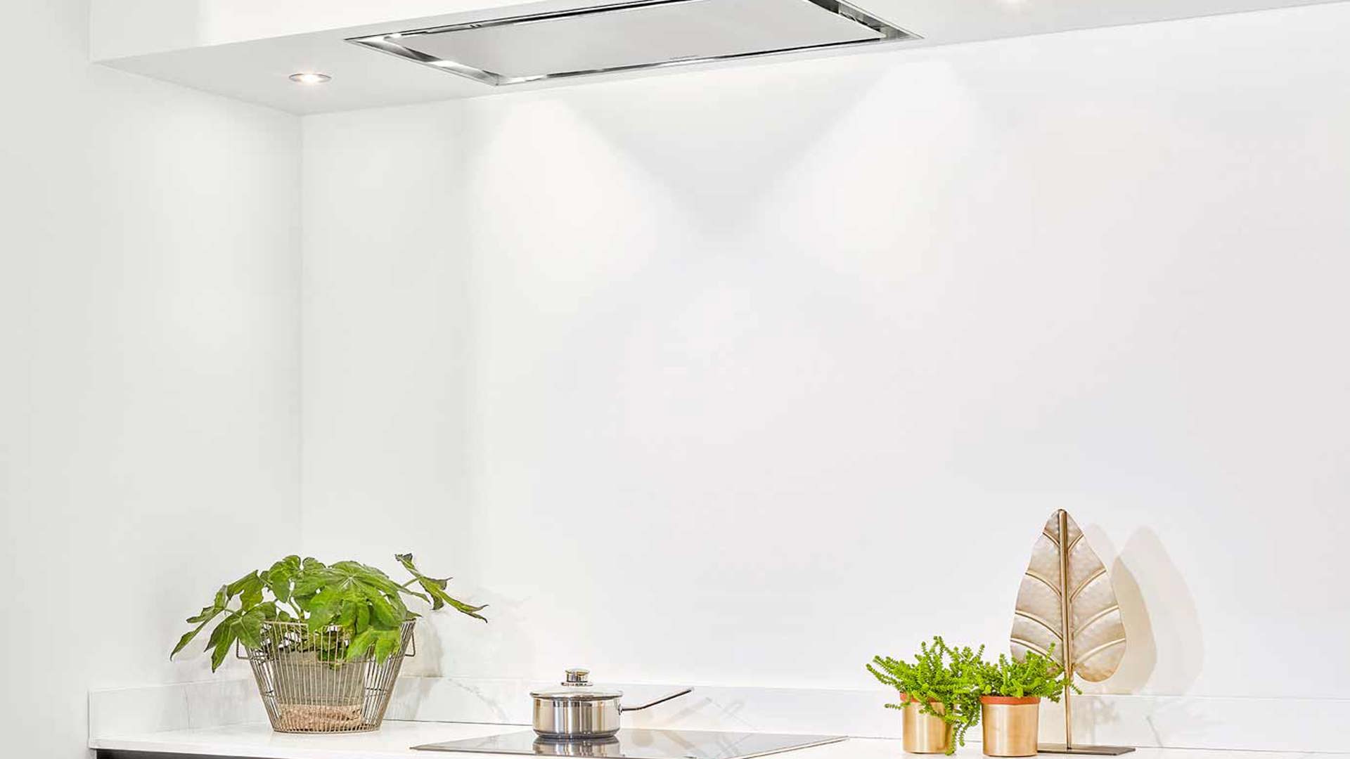 Greeploze keuken met plafondunit