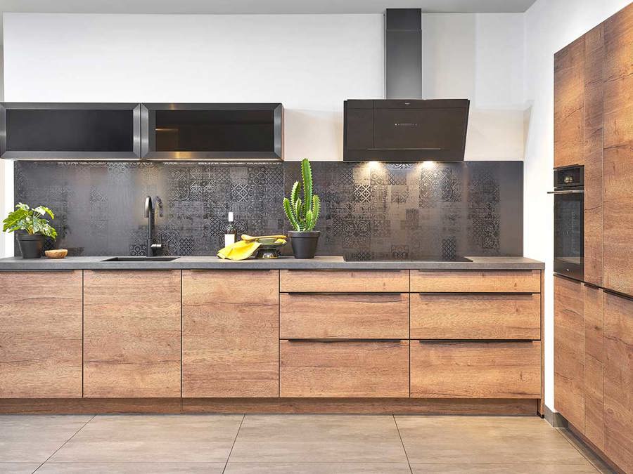 Moderne houten keuken