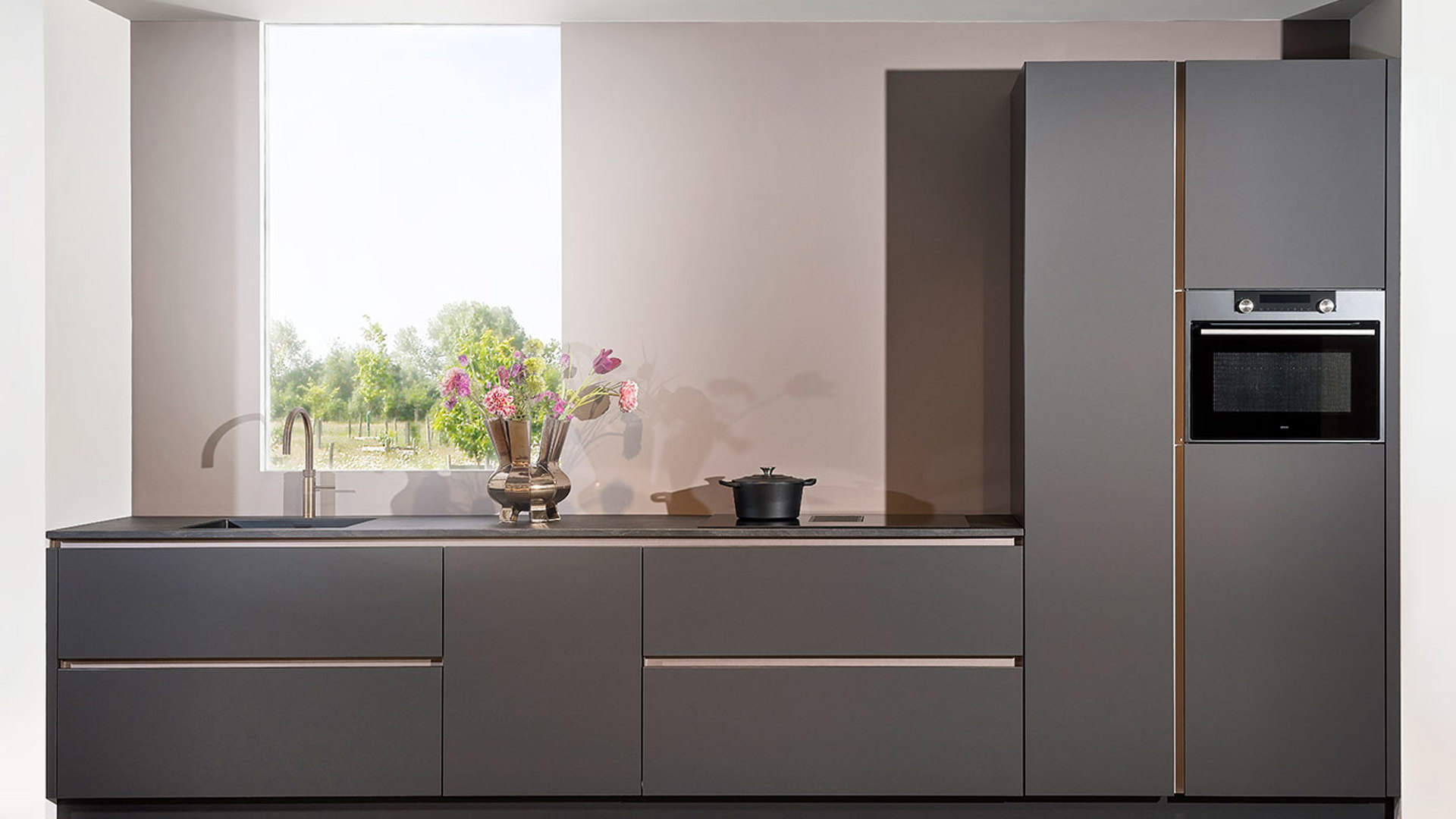 Matte keuken greeploos