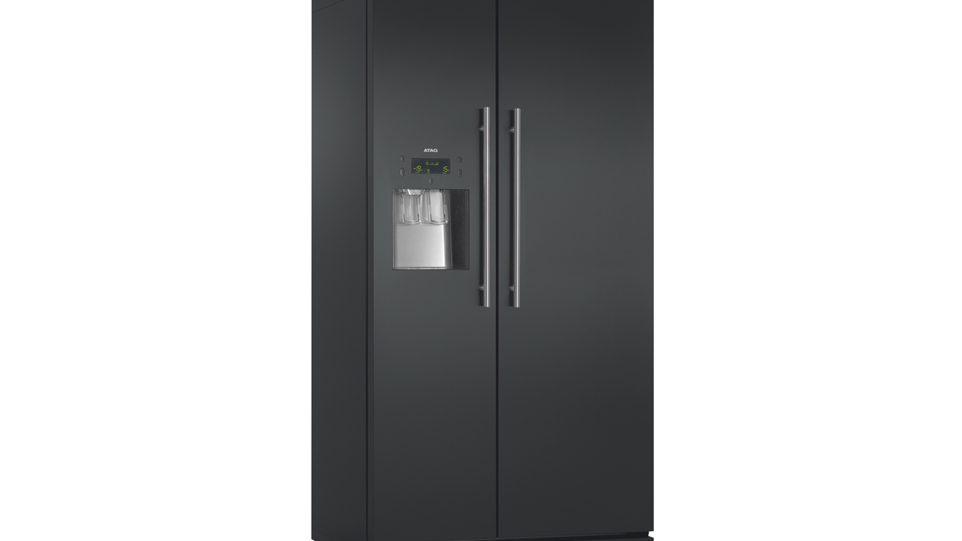 Zwarte Amerikaanse koelkast keuken