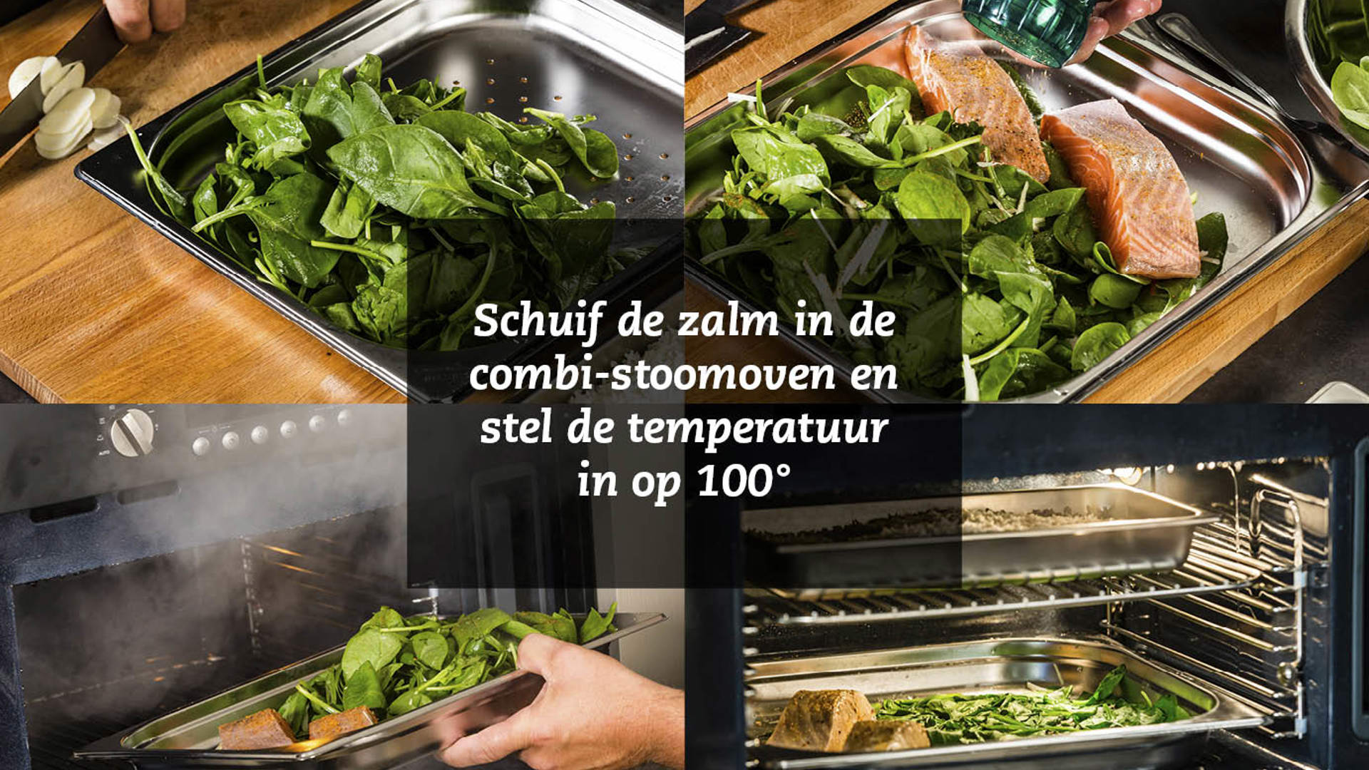 Combi-stoomoven voor zalmgerechten