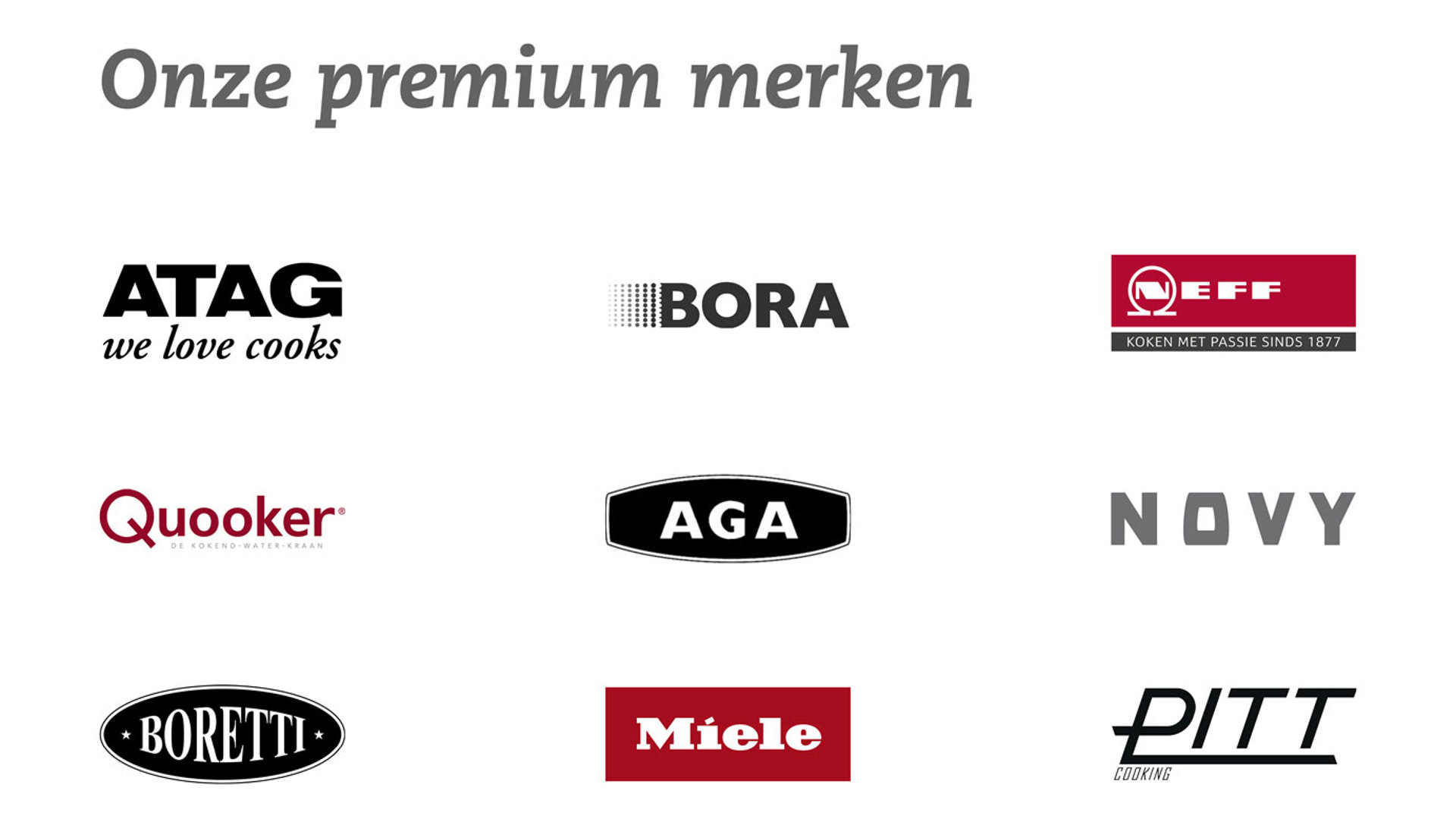 Merken luxe keukenapparatuur