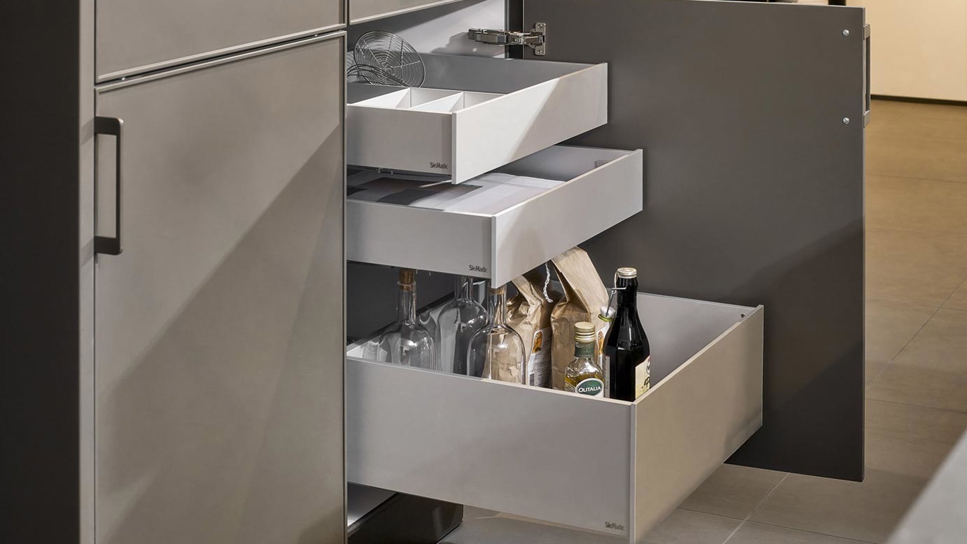 SieMatic kookeiland met opleggreep