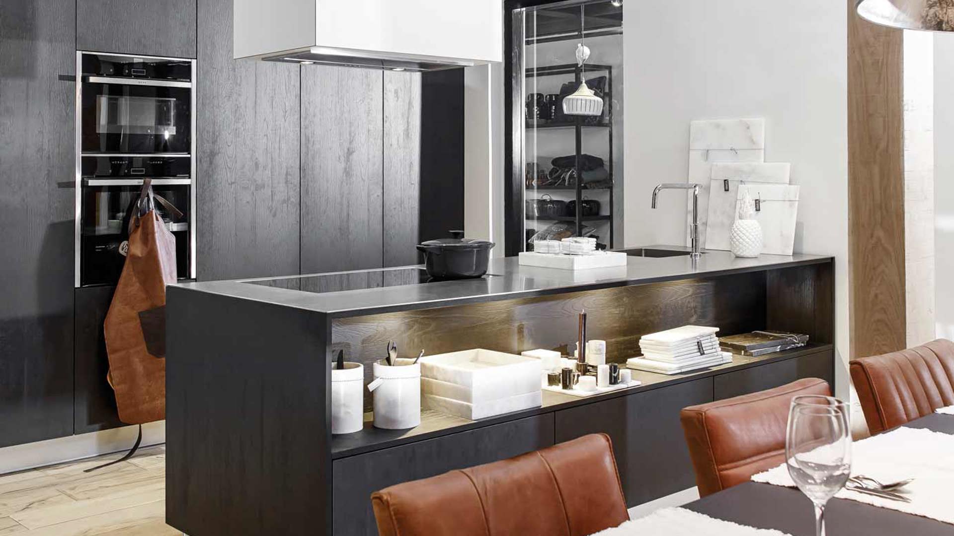 Zwarte keuken in Urban stijl