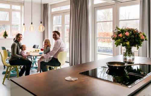 Keuken met kookeiland Bloemendaal, gezin