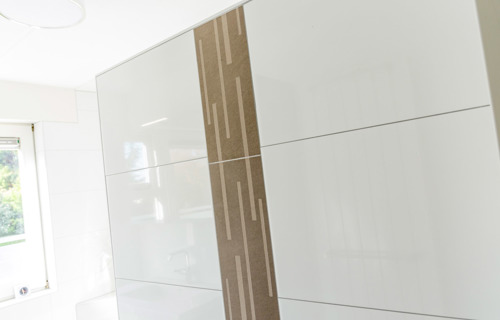 Badkamer Lelystad, decoratie tegel