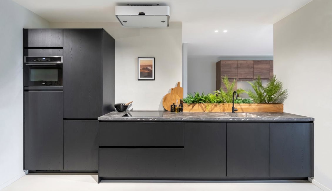Stijlvolle moderne greeploze keuken K11