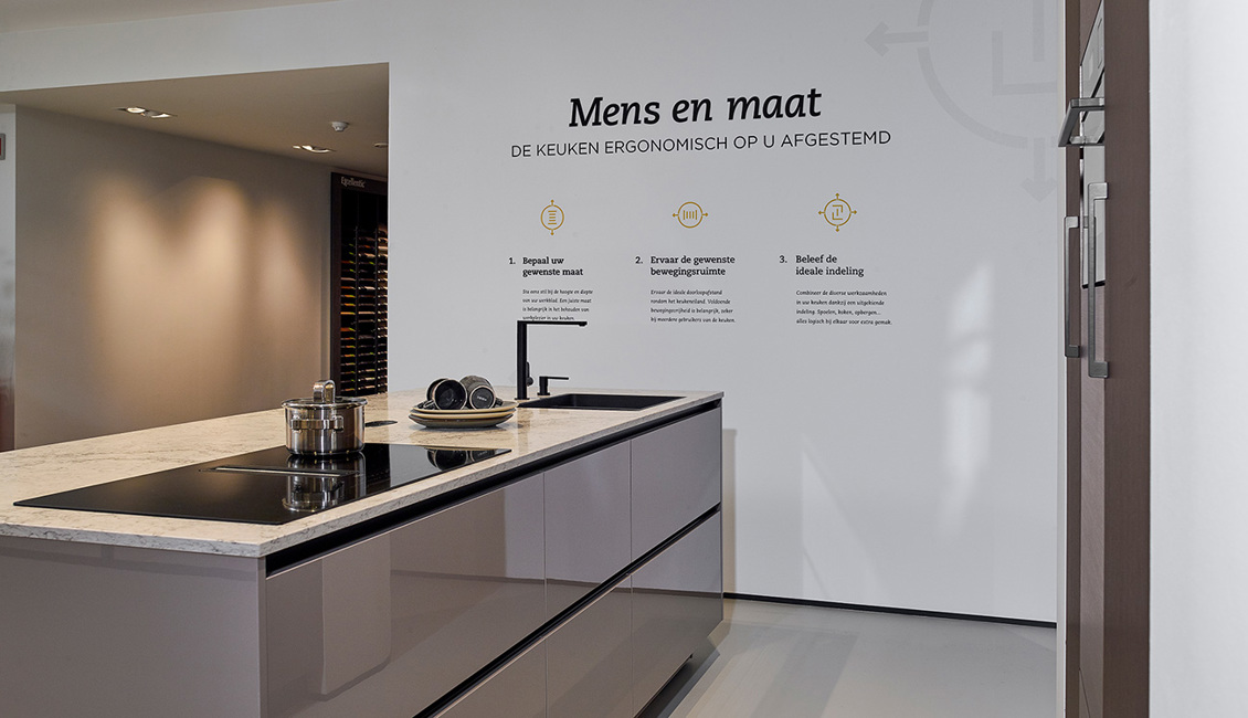 Keuken met ergonomisch kookeiland