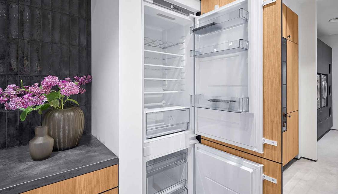 Koelkast Houten Keuken