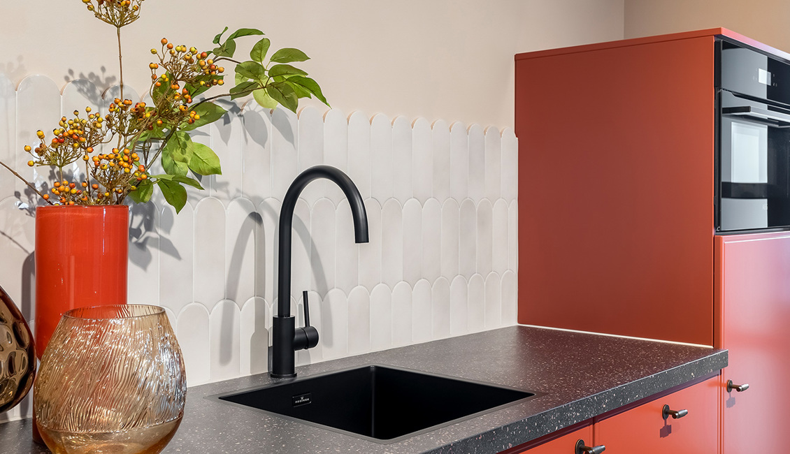 Moderne rode keuken R21 - Stijlvol, functioneel & goedkoop